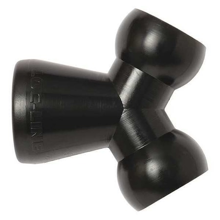 Y Fitting, Black, 1/2