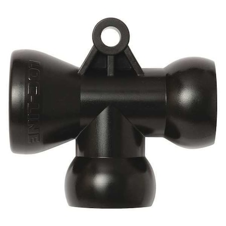 T Fitting, Black, 1/2