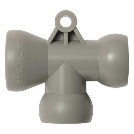 T Fitting, Gray, 1/2