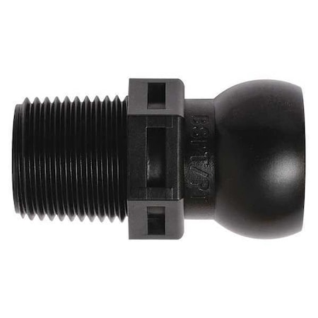 BSPT Connector, Black, 3/8