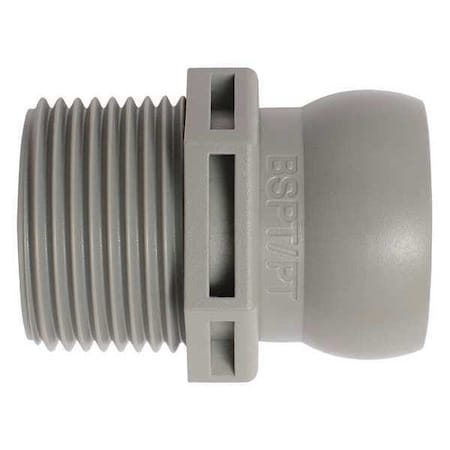 BSPT Connector, Gray, 3/4