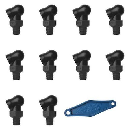 Nozzle, XR Style, 0.160in.dia, PK10 MPN:79052-BLK
