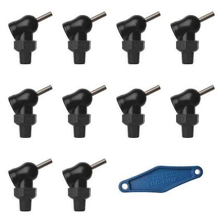 Nozzle, XR Style, 0.860in.dia, PK10 MPN:79086-BLK
