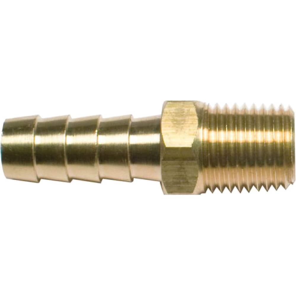 Barbed Hose Fitting: 3/8 in ID Hose, Barbed Brass Threaded & NPT Male MPN:49488 Barbed Hose Fitting: 3/8 in ID Hose, Barbed Brass Threaded & NPT Male MPN:49488