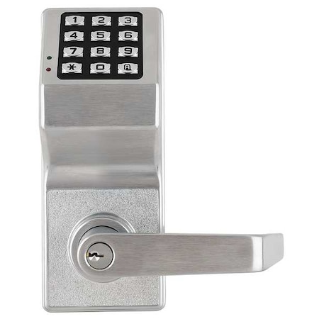 Electronic Lock, Brushed Chrome, 12 Button MPN:DL6100 US26D