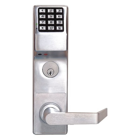 Electronic Lock, Brushed Chrome, 12 Button MPN:DL6500CRR US26D