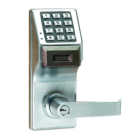 Electronic Lock, Brushed Chrome, 12 Button MPN:PDL3000 US26D