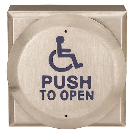 Push Plate Switch, Round, w/Aluminum Box MPN:PPH-100-AL