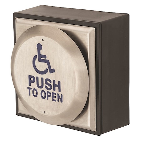 Push Plate Switch, Round, w/Black Box MPN:PPH-100-PL