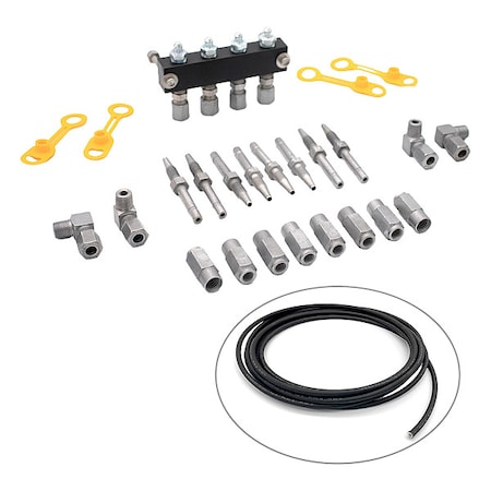 Four Point Manifold Kit, Aluminum/Steel MPN:LNL81204-1/8
