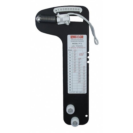 Wire Rope Tension Gauge, 180 to 2, 000 lb MPN:PT-2