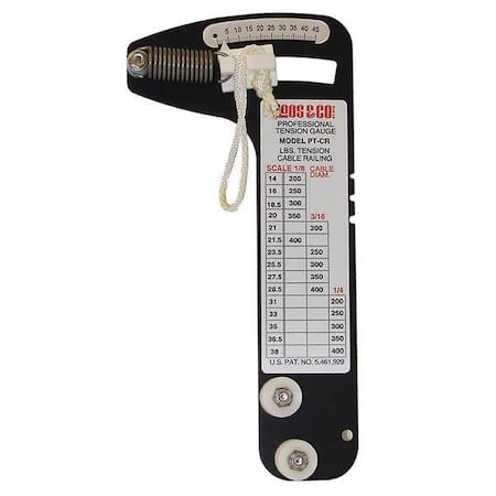 Cbl Railing Tension Gauge, 200 to 400 lb. MPN:PT-CR