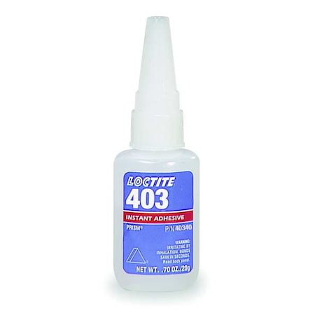 Instant Adhesive, 403 Series, Clear, 0.7 oz, Bottle MPN:135433