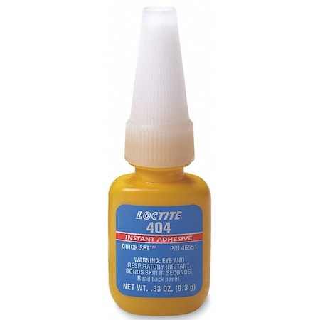 Instant Adhesive, 404 Series, Clear, 0.33 oz, Bottle MPN:135465