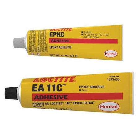 Epoxy Adhesive: EA 11C, Heat Cured, 4 fl oz, Tube, Black, Paste MPN:1373435