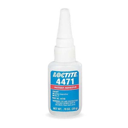 Instant Adhesive, 4471 Series, Clear, 0.7 oz, Bottle MPN:158530