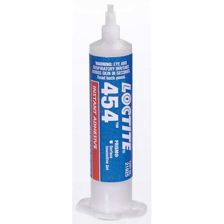 Instant Adhesive, 454 Series, Clear, 0.35 oz, Syringe MPN:231346