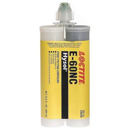 Epoxy Adhesive, E-60NC Series, Black, Dual-Cartridge, 1:01 Mix Ratio, 3 hr Functional Cure MPN:237115