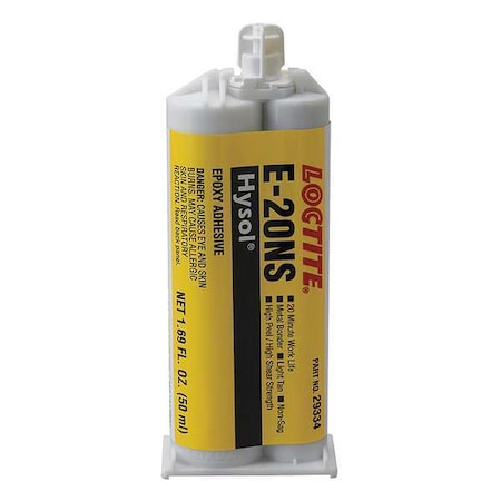 Hot Melt Adhesive, E-20NS Series, Clear, Dual-Cartridge, 2:01 Mix Ratio, 25 hr Functional Cure MPN:237119
