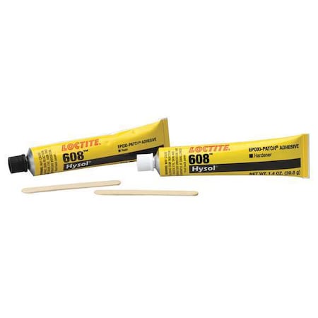 Epoxy Adhesive, 608 Series, Clear, Tube, 1:01 Mix Ratio, 15 min Functional Cure MPN:398456