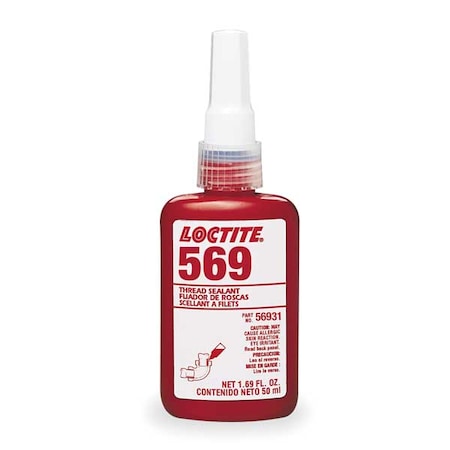 Pipe Thread Sealant 1.7 fl oz, Bottle, 569, Brown, Liquid MPN:135492