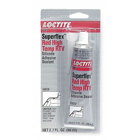 High Temp. Gasket Sealant, 80 mL, Red, Temp Range -75 to 600 Degrees F MPN:135507