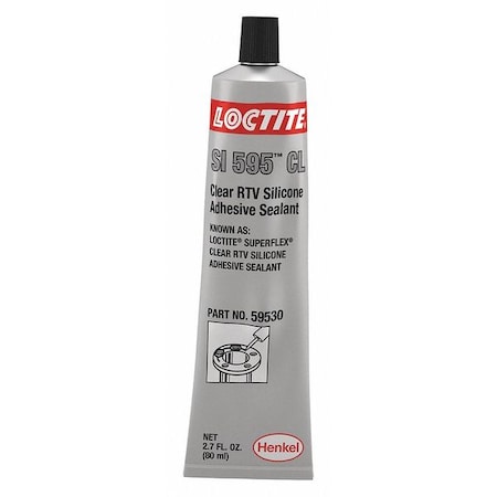General Purpose Gasket Sealant, 80 mL, Clear, Temp Range -65 to 450 Degrees F MPN:160809