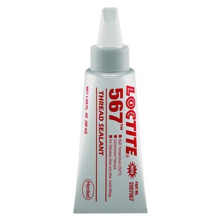 Pipe Thread Sealant 1.7 fl oz, Tube, 567, Off-White, Paste MPN:2087067