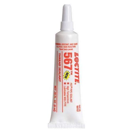 Pipe Thread Sealant 0.2 fl oz, Tube, 567, Off-White, Paste MPN:2087068