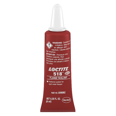 Anaerobic Anaerobic Gasket Maker, 6 mL, Red, Temp Range -65 to 300 Degrees F MPN:2096062