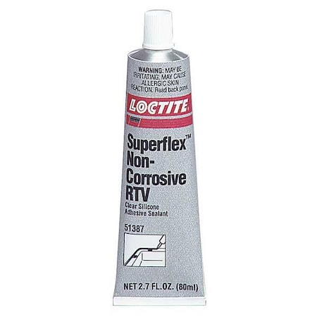 Non-Corrosive Silicone Sealant, 80 mL, Clear, Temp Range -75 to 500 Degrees F MPN:234323