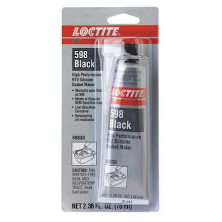 High Performance RTV Gasket Maker, 70 mL, Black, Temp Range -75 to 625 Degrees F MPN:234609