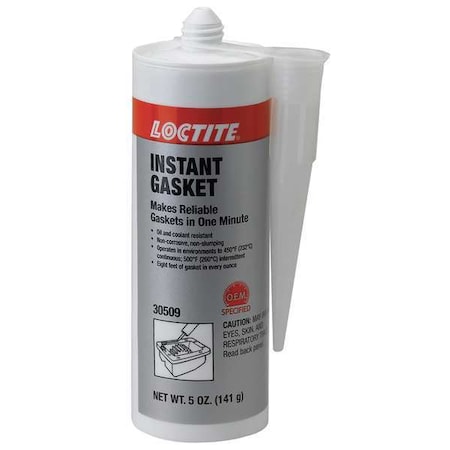 Instant Sealing, Oil-Resistant RTV Gasket Maker, 5 oz, Black, Temp Range -65 to 500 Degrees F MPN:270637