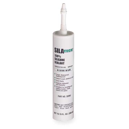 Industrial Grade Gasket Sealant, 10.15 oz, Silver, Temp Range Up to 400 Degrees F MPN:475375