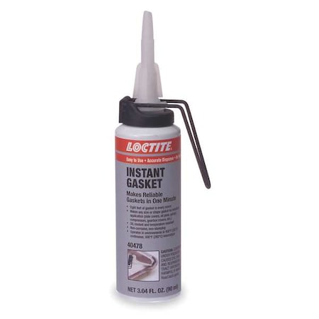 Instant Sealing, Oil-Resistant RTV Gasket Maker, 90 mL, Black, Temp Range -65 to 500 Degrees F MPN:743912