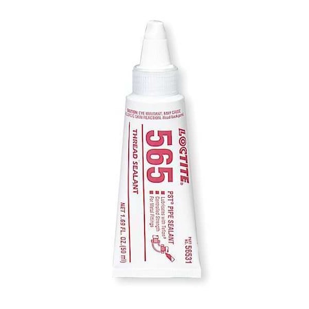 Pipe Thread Sealant 1.7 fl oz, Tube, 565, Off-White, Paste MPN:88551