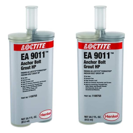 Anchor Bolt Grout HP Kit, Dual Cartridge, Gray, 7363 MPN:1108758