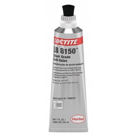 Anti-Seize, 7 oz, Tube, Silver, Paste LB 8150™ MPN:1999141