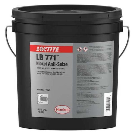 Anti-Seize, General Purpose, Pail, 5 gal, Nickel Base, Paste, 2400 Degrees F Max MPN:209768