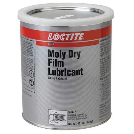General Purpose Dry Lubricant, 10 lb, Can, Molybdenum Base, 750 Degrees F Max Op Temp, Black MPN:233503