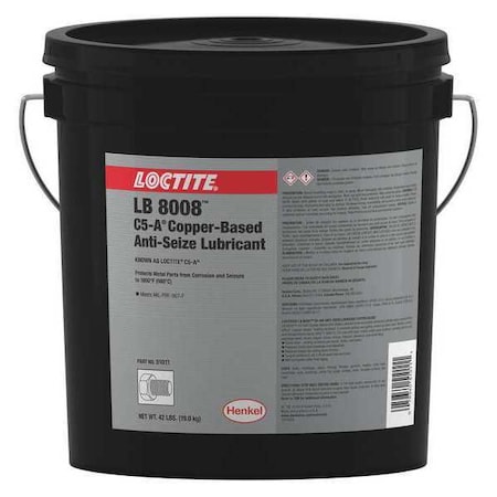 Anti-Seize, General Purpose, Pail, 42 lb, Copper Base, Paste, 1800 Degrees F Max MPN:234209