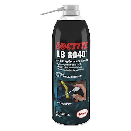 Penetrating Lubricant, 400 ml, Aerosol Spray Can, Mineral Oil Base, 113 Degrees F Max Op Temp, Not Rated, Colorless MPN:2343777