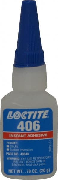 Adhesive Glue: 0.7 oz Bottle, Clear MPN:135436