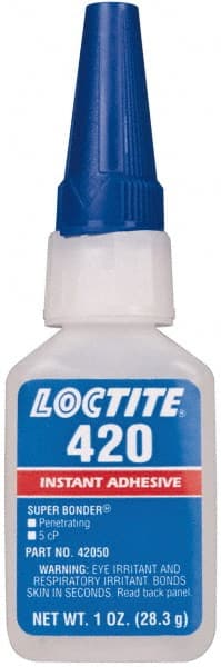 Adhesive Glue: 1 oz Bottle, Clear MPN:135455
