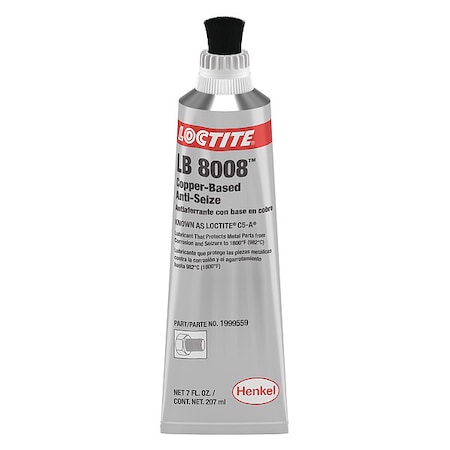 Lb 8008 Copper Anti-Seize Lub 7OZ Brush-Top Tube MPN:1999559