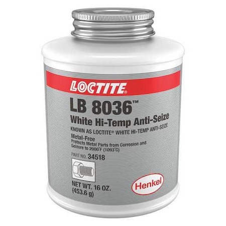 16 OZ. Btc White Hi-Tempanti-Seize MPN:302678