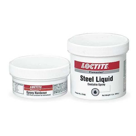 Steel Liquid, 1 lb Container Size, Jar, EA 3472, Gray MPN:235617