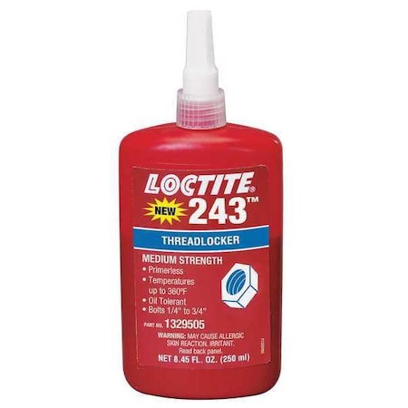 250ML Threadlocker 243 Oil Tolerant/Me MPN:1329505