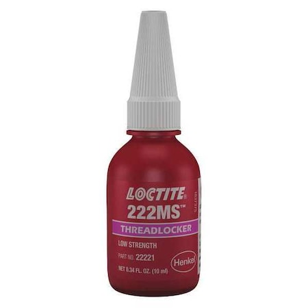 10-Ml Threadlocker 222MSLOW Strength/Small Screw MPN:135333