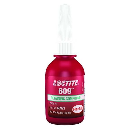 Retaining Compound 609, .34 fl oz, 10 ml, Bottle, Green MPN:135511